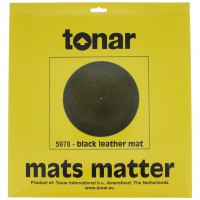 Мат з чорної шкіри для опорного диска вінілового програвача Tonar Black Leather Mat art.5978