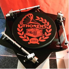 Антистатический мат з повсті Thorens Felt mat, 300мм, червоно-чорний